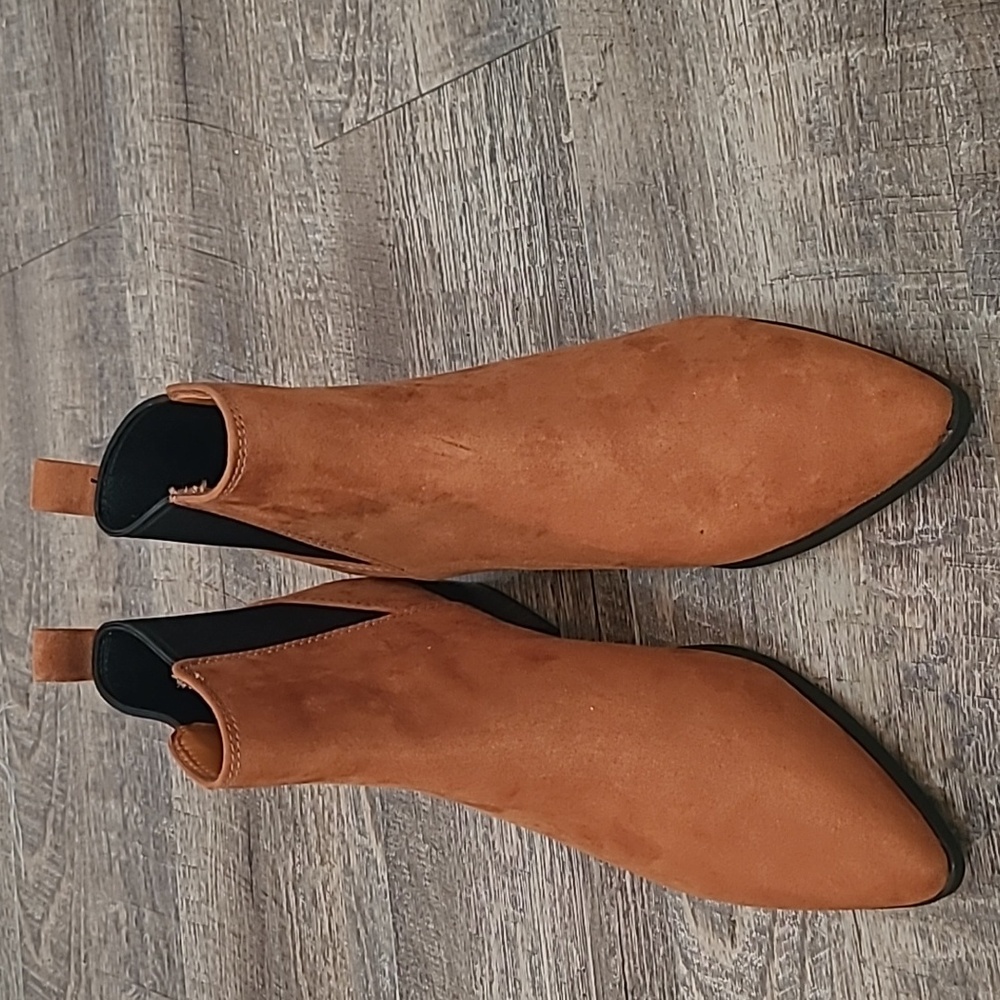 Cognac Brown Size 6.5 Boots Low Shaft Gwen A New Day Fall Neutral
